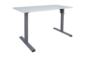 Työpöytä Ergo Optimal 1-moottorilla 120x60 cm Valk./Harmaa -