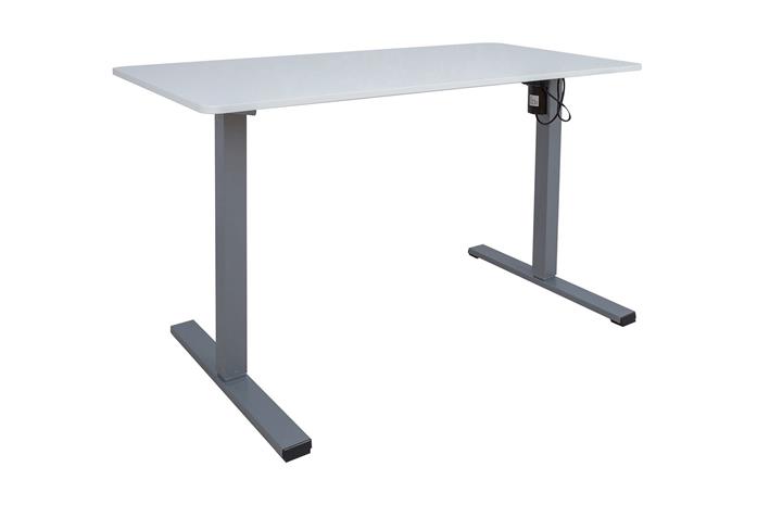 Työpöytä Ergo Optimal 1-moottorilla 120x60 cm Valk./Harmaa -