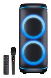 DENVER BPS-470 - Bluetooth Party Speaker with LED light & 2 x 10" woofers - Black