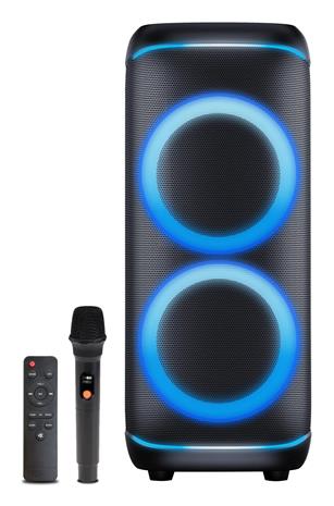 DENVER BPS-470 - Bluetooth Party Speaker with LED light & 2 x 10" woofers - Black