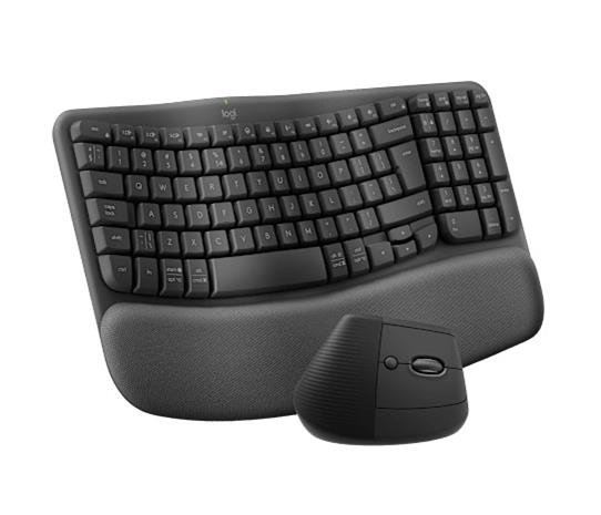 Logitech Wave & Lift Combo, langaton näppäimistö ja hiiri