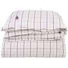 Lexington Checked Cotton Poplin Pussilakana / Beige / Laivastonsininen 220x220 Cm - Pussilakanat Puuvilla Valkoinen - 10000047-1068-D215