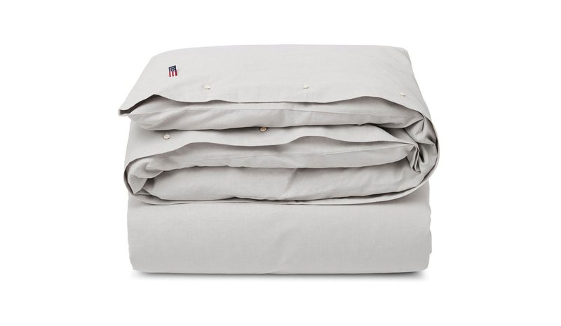 Lexington Pin Point Gray Cotton Pussilakana 220x220 Cm - Pussilakanat Puuvilla Harmaa - 10000037-7000-D215