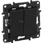 Legrand Niloe Step Double Switch, musta, 10a, 863505