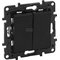 Legrand Niloe Step Double Switch, musta, 10a, 863505 – kuva 1