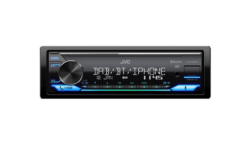 JVC KD-X482DBT 1-DIN Car Stereo Bluetooth DAB+