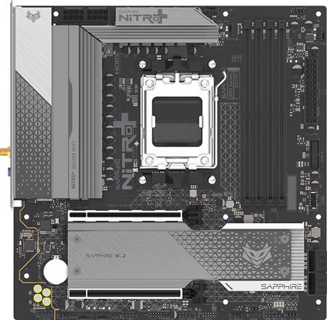 Sapphire NITRO+ B850M WIFI Emolevy - AMD B850 - AMD AM5 socket - DDR5 RAM - Micro-ATX
