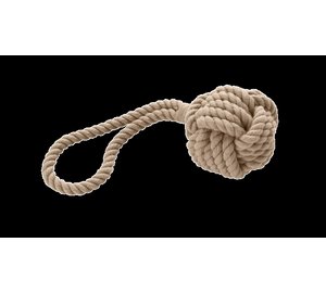 Hunter Dog Toy Ball With Handloop Inari M Cotton Beige