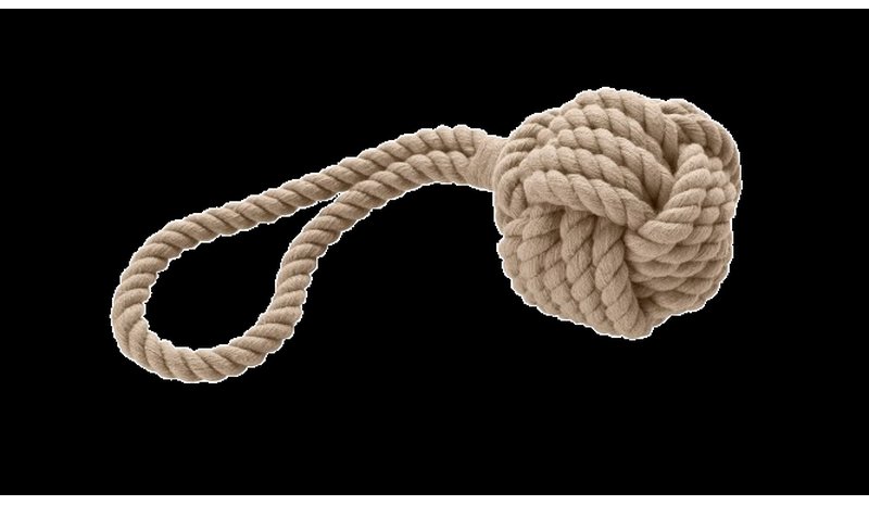 Hunter Dog Toy Ball With Handloop Inari M Cotton Beige