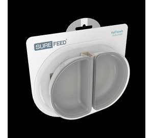 SureFeed Feeder Half Bowl - Harmaa 2-kpl