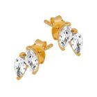 Lykken Casuals kullatut hopeakorvakorut zirkonioilla 8.7 mm