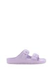 Mango Rubberised Buckle Sandals - Purple - 37