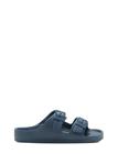 Mango Rubberised Buckle Sandals - Navy - 36