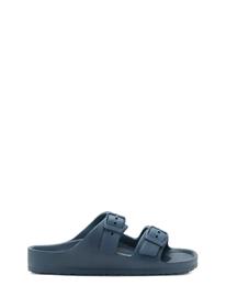 Mango Rubberised Buckle Sandals - Navy - 36