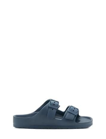 Mango Rubberised Buckle Sandals - Navy - 36