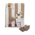 Bloomingville Karuselli huopa 130x160 cm Beige-punainen