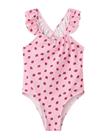 Mango Strawberry Print Swimsuit - Pink - 3-4