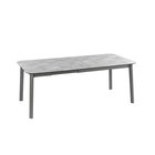 Lafuma Oron Table 150/190x100 Cm (Hpl Top + Legs) Cement - Puutarhapöydät Alumiini Cement Grey - LFM5399_9815