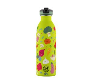 24Bottles - Urban Bottle - Veggie Friends - Lime - 500 ml