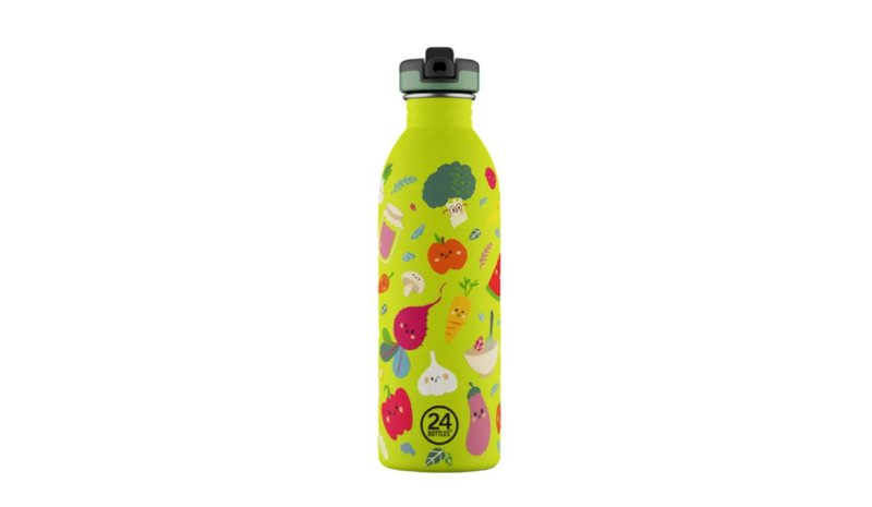 24Bottles - Urban Bottle - Veggie Friends - Lime - 500 ml