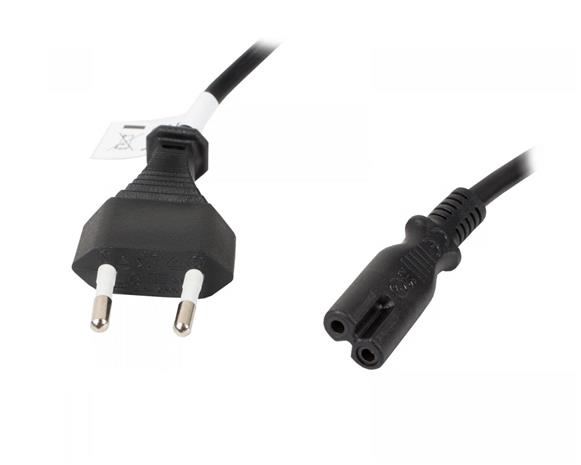 Virtakaapeli - LANBERG - CEE 7/16 A IEC 320 C7 - 3M - 2,5 A - Uusi – kuva 2/2