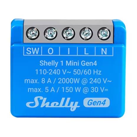 Shelly 1 Mini Gen4 älyrele, sininen