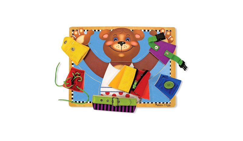 Melissa & Doug - Wooden Basic Skills Puzzle Board