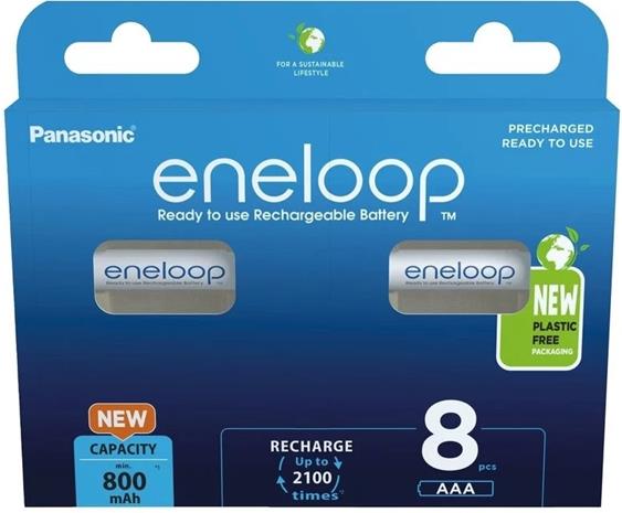 Ladattavat Eneloop-akut BK-4MCCE / 8BE, 8 kpl