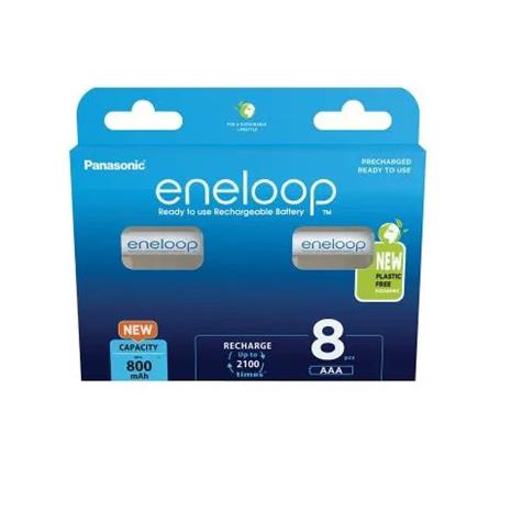 Ladattavat Eneloop-akut BK-4MCCE / 8BE, 8 kpl