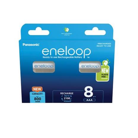 Ladattavat Eneloop-akut BK-4MCCE / 8BE, 8 kpl