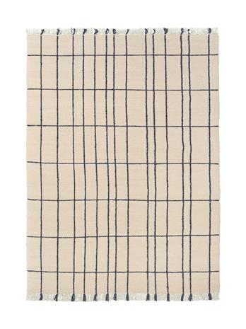 Ferm Living Sen matto Parchment-indigo, 140ä—200 cm