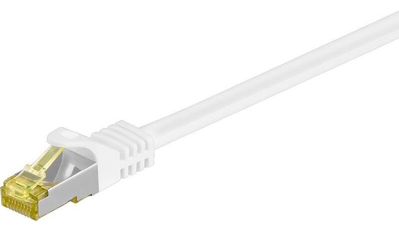 Patchcord Cat 7 S/ftp Pimf 2m Rj45 Cat 6a valkoinen