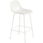 Muuto Fiber Tube Baarijakkara Selkänojalla 65 Cm Luonnon / - Baarijakkarat Kierrätetty Muovi Valkoinen - FICOBTUN04041