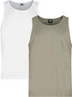 Urban Classics - Jersey Loose Tank Doublepack - Tank-toppi - Miehet - Oliivi