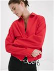 Mango Bomber Jacket With Shirt Collar - Red - XL