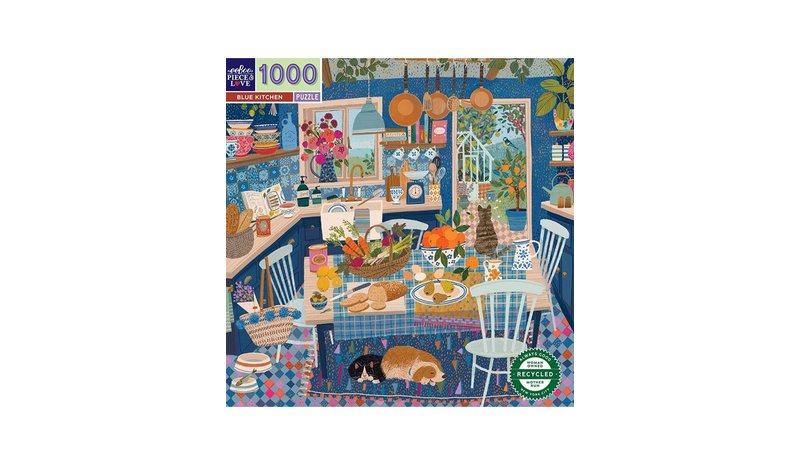 eeBoo - Puzzle 1000 pcs - Blue Kitchen - (EPZTBUK