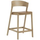 Muuto Cover Baarituoli Selkänojalla 65 Cm / Konjakinruskea Nahka - Baarijakkarat Tammi - 33244-OAK_COGN
