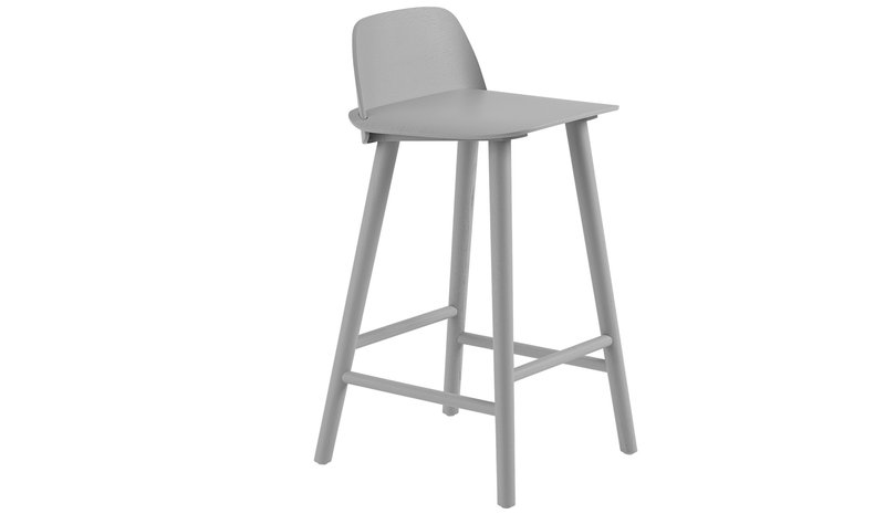 Muuto Nerd Baarijakkara 65 Cm - Baarijakkarat Saarnivaneri Harmaa - NERCOU0311