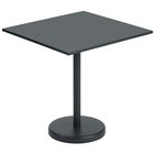 Muuto Linear Pöytä 70x70 Cm - Puutarhapöydät Teräs Antrasiitti - LSTCAT70S101