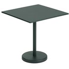 Muuto Linear Pöytä 70x70 Cm - Puutarhapöydät Teräs Tummanvihreä - LSTCAT70S102