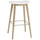 Muuto Fiber Baarijakkara Puu 75 Cm Luonnonvalkoinen / - Baarijakkarat Kierrätetty Muovi Tammi - FIBARWON04041