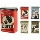 Retro metallinen kahvi- ja teepurkki