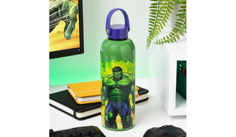 Marvel - Hulk Metal Water Bottle with Carry Loop