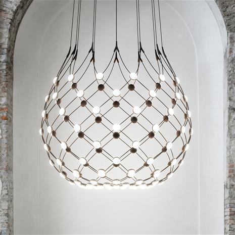 Luceplan Mesh riippuvalaisin Ø 100 cm 2 m ripustin
