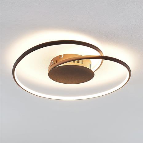 Lindby Joline LED-kattovalaisin, ruoste, 45 cm