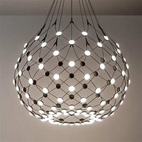 Luceplan Mesh riippuvalaisin Ø 80 cm 2 m ripustin