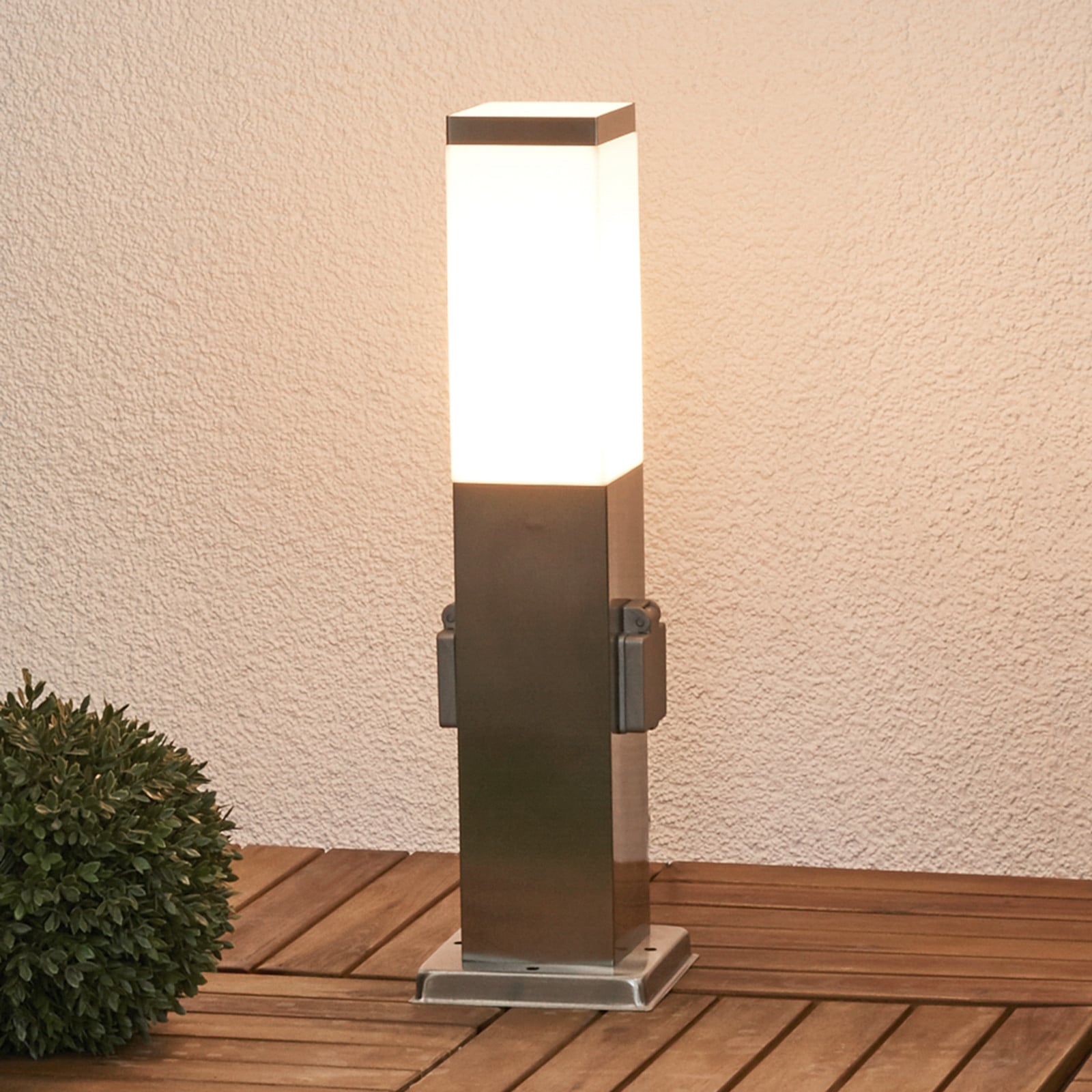 Lorian Puutarhavalaisin Stainless Steel/White - Lindby - Moderni - Ruostumaton teräs - Yksilamppuinen