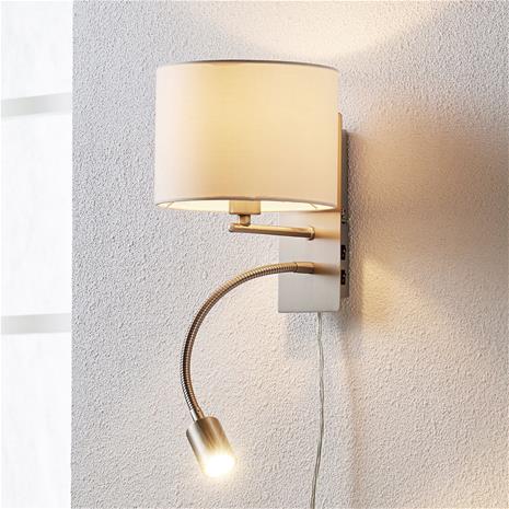 Florens – tekstiiliseinävalaisin ja LED-lukuvalo