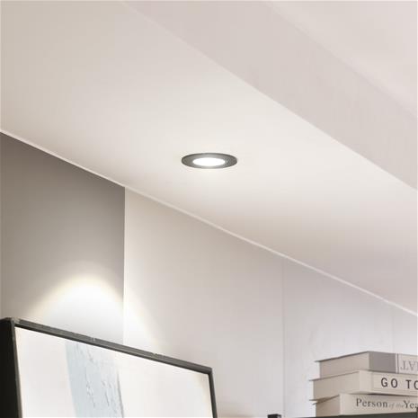 Arcchio LED-alasvalo Zarik, musta, 4000K – kuva 3/3