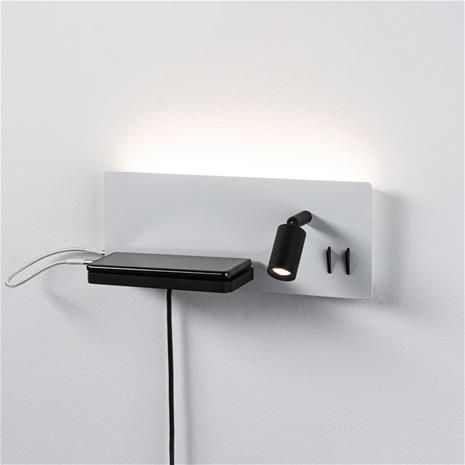 Paulmann-LED-seinävalaisin Serra USB C, vasen